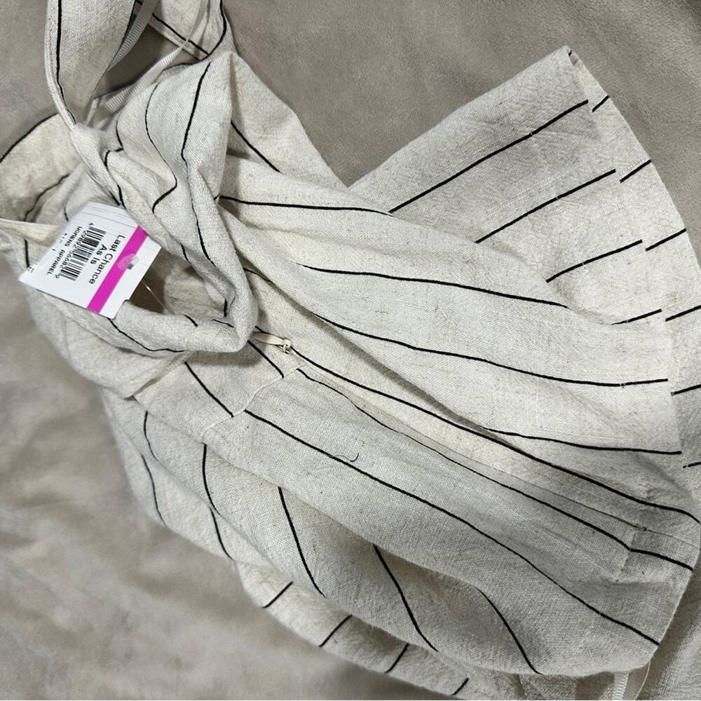 Quiet Luxury Striped Linen Blend Top European Minimalist| Avec Les Filles Size S - Picture 13 of 13